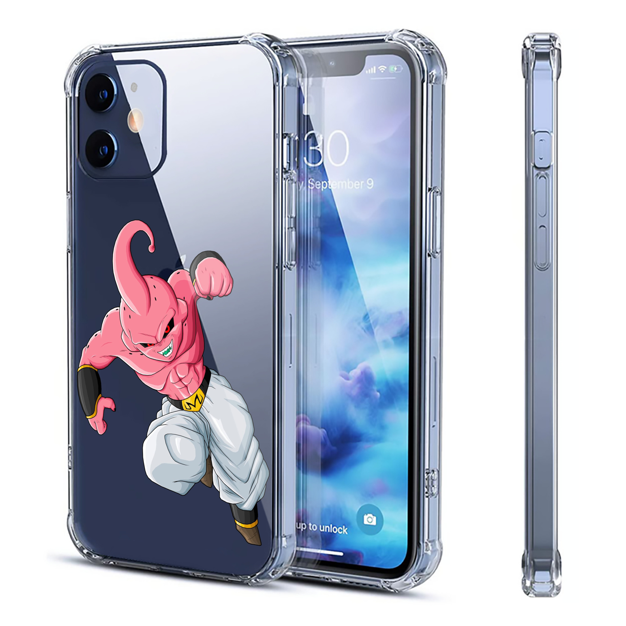 （画像用） ドラゴンボール 魔人ブウ DRAGON BALL Majin Buu 【iPhone 12シリーズ対応】透明スマホケース（クリアソフトケース）
